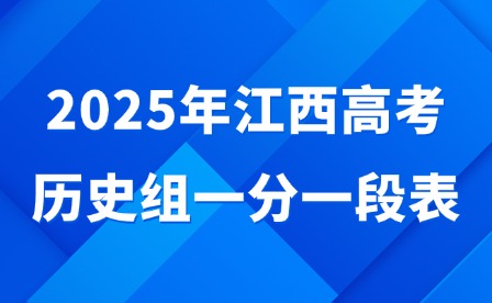 2025年江西高考历史组一分一段表