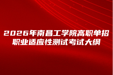 2026年南昌工学院高职单招职业适应性测试考试大纲